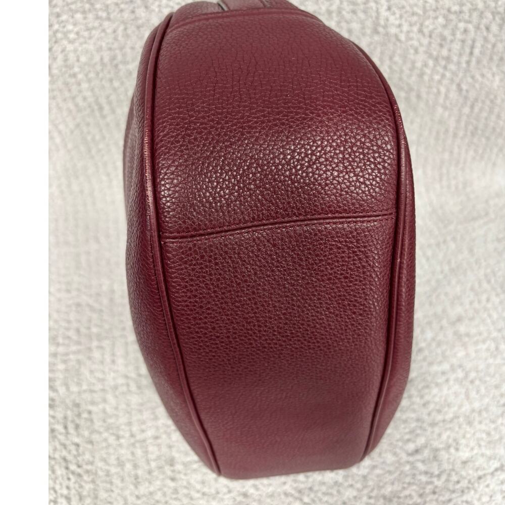Coach Burgundy Harley East West Pebbled Leather Hobo F38250 #76955 - Picture 6 of 13